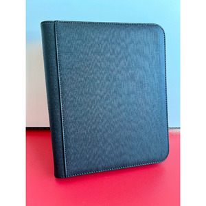 Top Loader Zip Binder 4 Pocket - LEATHER (3 Colors)