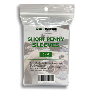 Tcg Accessories: Geek Culture Short Penny Sleeves (100 Pack, Clear)