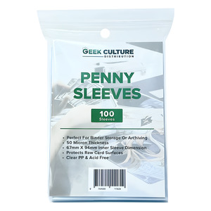 Geek Culture Penny Sleeves (100 Pack, Clear)