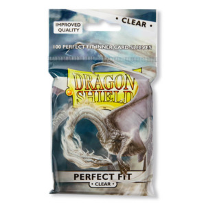 Tcg Accessories: Dragon Shield Perfect Fit Inner Sleeves (100 Pack, Clear)