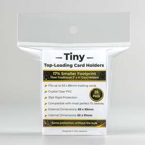 Card Protection: Tiny Top-Loading Card Holders plus Free Sleeves!