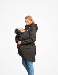 Products: 5-in-1 Softshell Babywearing Jacket – Black – Caribelle NZ