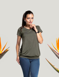 Maternity and Breastfeeding Top – Green – Caribelle NZ