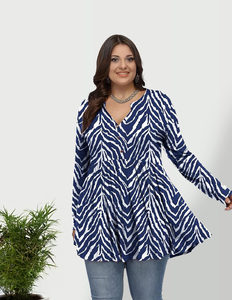 Products: Plus Size Tunic – Zebra – Caribelle NZ