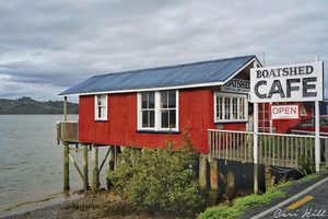 Landscape: Boatshed Cafe, Rawene