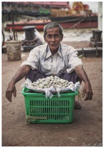 Quail Egg Seller, Ferry to Dela, Myanmar