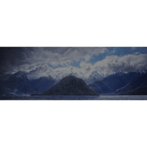 Products: Original Painting - The Beehive - Lake Manapouri - 1400 x 500mm - Carl Cockill Artist