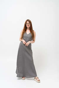 Dresses: Linen Chevron Dress