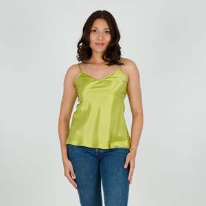 Silk Camisole top - Electric Green