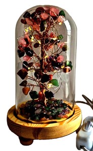 Gemstone Tree with USB LED Light Mixed Stone – Carolina Trading