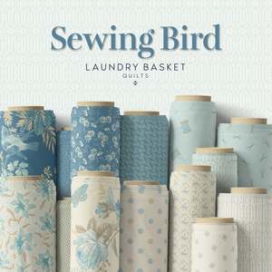 Patchwork Quilting: Laundry Basket Fabric - Sewing Bird- by Edyta Sitar