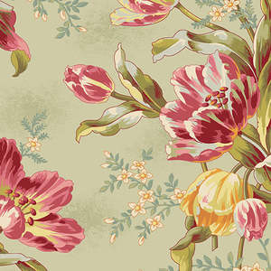 Laundry Basket Fabric - Lady Tulip Collection by Edyta Sitar
