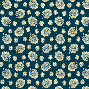 Laundry Basket Fabric - Coco Blue Collection by Edyta Sitar