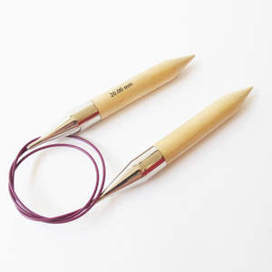 Knitting Needles: Jumbo Fixed Circular Wooden Knitting Needles - KnitPro Basix