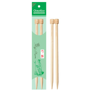 Knitting Needles: Single Point Bamboo Natural Knitting Needles 12"