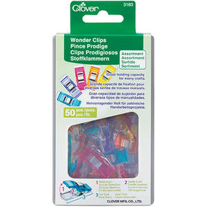 Clover - Wonder Clips - Multi Coloured -10 Pack