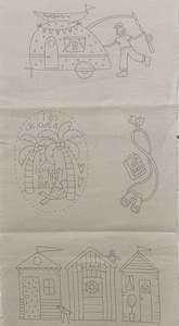Stitchery Linen/Cotton Embroidery Panels - Sunkissed Sojourn - By Natalie Bird - Birdhouse