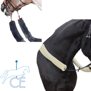 Lambskin halter cover: Lambskin rein covers