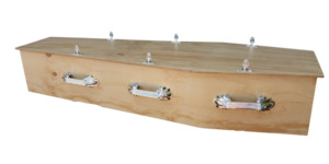Products: Plywood Bare Wood Satin Lining Coffin Package - Carried Away Coffins New Zealand