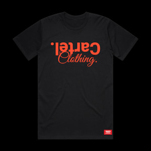 Classic Tee Black  - Burnt Orange