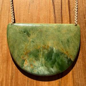 Pounamu Pendants: Pounamu Breastplate - Marsden Flower Jade