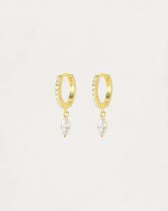Pearls: Seren White Hoops