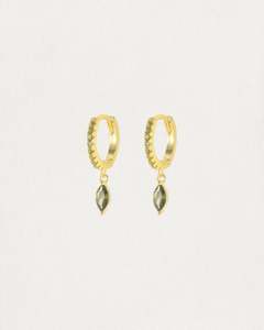 Pearls: Seren Green Hoops