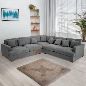 Fabric Lounge: Crescent Corner Lounge Suite