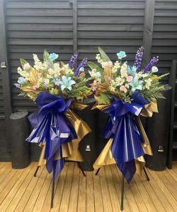 Blue Gold flower stand - Casa Event