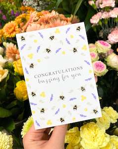 All Gifts: Greeting Card | Congratulations, Buzzing For You
