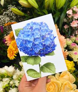 Mothers Day: Greeting Card | Blue Hydrangea