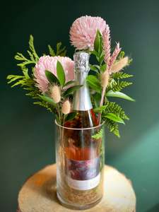All Gifts: Luna Estate Sparkling Rosé Festive Vase Arrangement