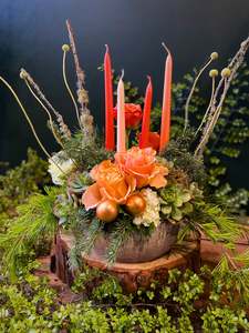 Featured: Peach Noel | Festive Table Arrangement