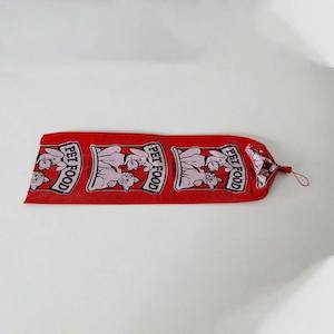 3kg Printed Pet Food Casing 155 x 560 + Red Loop