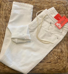 Pants: 2031 D-KRAILEY JOGG WHITE Sweat Jeans