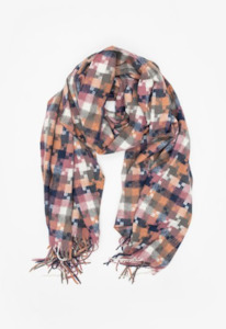 Scarves: Antler NZ CHECKERED SCARF MULTI