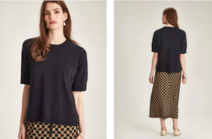 Myka Cashmere Tee ( Glass Grey )