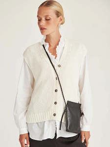 Sandon Knit Vest Ivory