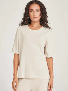 Caroline Sills: Gemma Knit Tee Chalk