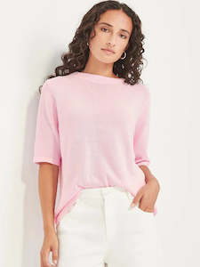 Echo Knit Tee Pink Sorbet