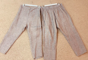 Sale: Kristensen Du Nord -Linen drop Crutch Brown pant