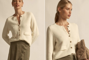 CAMBER KNIT CARDI -Alabaster