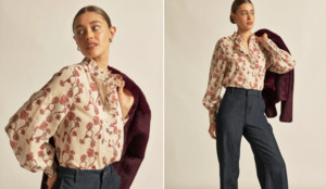 BRIM TOP -Cream Berry Nouveau