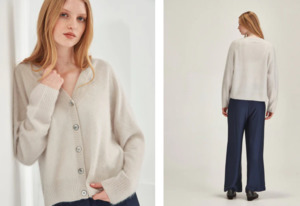 Brushed Cashmere Cardigan