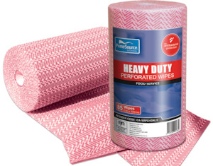 Heavy Duty Wipes Rolls 530x300mm Red