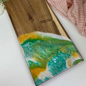 Everything: Resin Paddle Board | Emerald Green & Gold | NZ Made