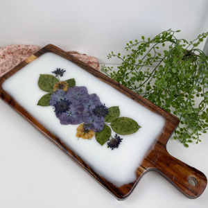 Everything: Pressed Flower Resin Charcuterie Board No. 2 | NZ Made