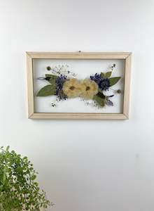 Floral Blocks: Pressed Flower wall hanging