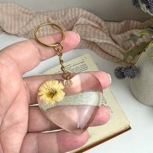Heart Shaped Resin Keyring
