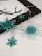 Decorations Christmas green glitter 4 piece set
